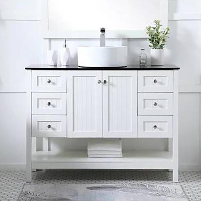 Marble Bathroom Vanity With Cuntertop Sink Solid Wood +MDF 48 Inch